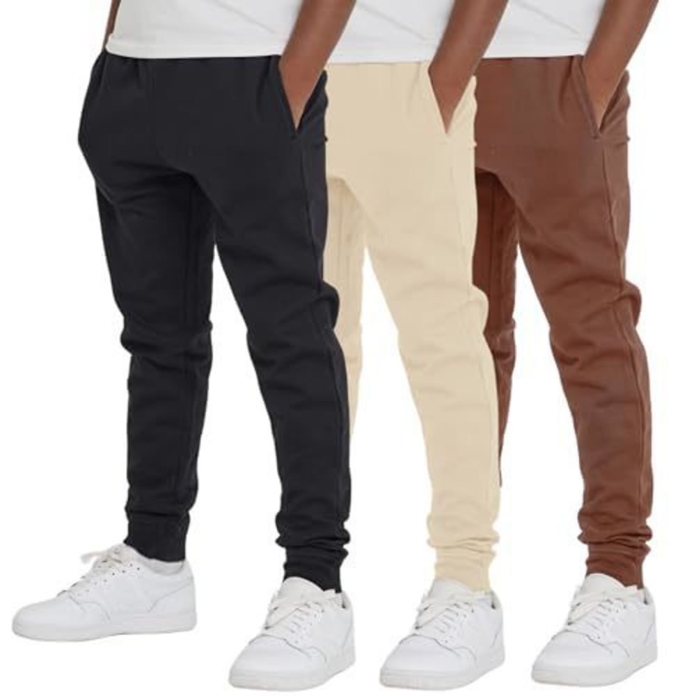 NEW Ultra Performance 3 Pack Boys Sweatpants Kids Clothes Active Soft Fleece Jog